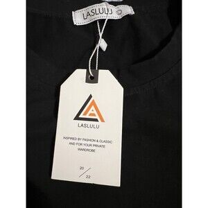 Women’s Black Tank Top Size Large Laslulu High Neck Workout Style NWT